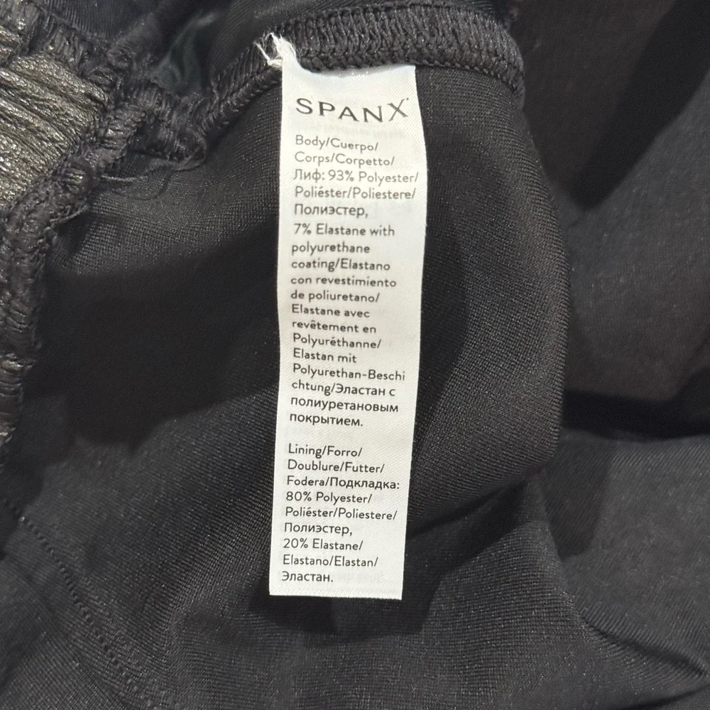 SPANX‎ Black Skinny Pants High-Waisted Faux Leather